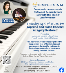 Temple Sinai Holocaust Remembrance Concert