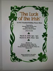 "The Luck of the Irish" Flower Show on March 13 & 14 Gift to the Community
