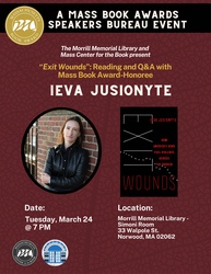 “Exit Wounds”: A Reading and Conversation with Ieva Jusionyte
