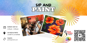 Poppy Garden Paint and Sip at OV Pizza