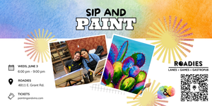 Colorful Cactus Paint and Sip at Roadies