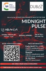Midnight Pulse Bollywood Night in Salt Lake City | Feb 28, 2026 | Dubai UT