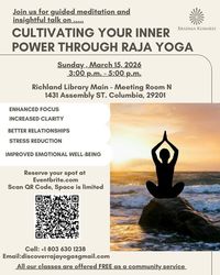 Cultivating your inner power through Raja Yoga (Free Event)
