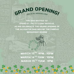 St. Patrick's Day Celebration at Alligator Bar | Grand Opening Event
