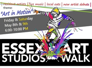 Essex Studios Spring 2026 ArtWalk May 8 & 9 from 6 - 10 pm Both Nights