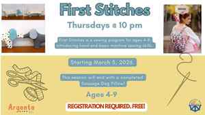 First Stitches: Sausage Dog Pillow (Registration Required)