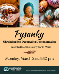 Pysanky: Ukrainian Egg Decorating Demonstration