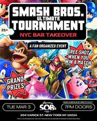 Smash Bros. Ultimate Tournament NYC Bar Takeover