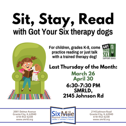 Sit, Stay, Read with Got Your Six Therapy Dogs