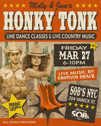 Molly & June's Honky Tonk Line Dance Classes & Country Music
