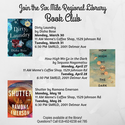 Join the Six Mile Regional Library Book Club