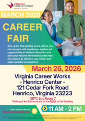 Virginia Career Works – Henrico Center’s March 2026 Career Fair
