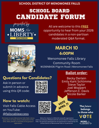 Menomonee Falls School Board Candidate Forum (presented by Moms for Liberty – Wisconsin)