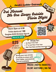 3rd Annual No One Sleeps Outside Trivia Night Benefiting Eden Village of Louisville