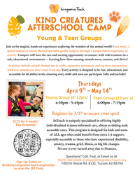 Kind Creatures Animals Afterschool Camp for Kids & Teens of all Special Needs & Abilities