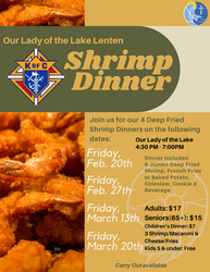 Our Lady of the Lake Shrimp Dinner