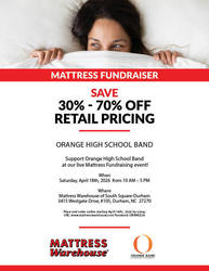 Orange High School Band Mattress Fundraiser