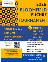Euchre Tournament sponsored by the Bloomfield Rotary Club