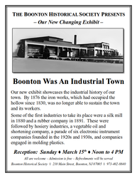 The Boonton Historical Society Presents: Boonton Was An Industrial Town