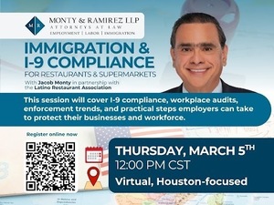 Navigating Immigration, I-9s, & Workforce Compliance: What Restaurants & Supermarkets Need To Know W