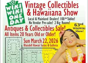 Wiki Wiki One Day Vintage Collectibles & Hawaiiana Show