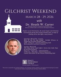 Trinity Presbyterian Church Lecture Series