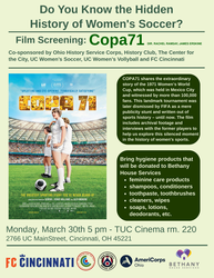 Free Movie Screening of Copa 71; The Extraordinary Story of the 1971 Woman's World Cup