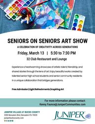 Seniors on Seniors Art Show at Juniper Village at Bucks County