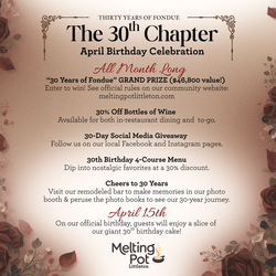 Melting Pot of Littleton Celebrates Three Decades with a Month of Giveaways & Events