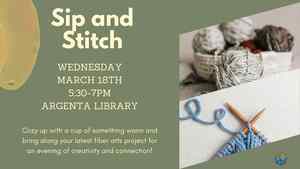 Sip And Stitch: Fiber Arts Club