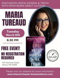 Maria Tureaud Irish-born author at The Next Chapter Books and More in Quincy