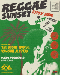 Reggae Sunset: Happy Hour & Party Reggae Selectors + Caribbean Food & Drink