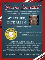 Spring Training Screening & Panel Discussion: My Father, Dick Allen