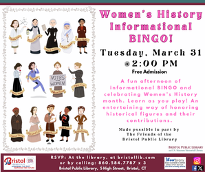 America 250: Women's History Informational Bingo