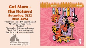 Fundraiser at Black Husky Brewing Saturday, March 21, benefiting Second Hand Purrs!!!