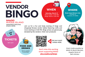 MADD RI Vendor Bingo