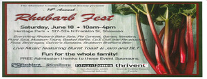 Rhubarb Fest, June 18, 2022, 10 am - 4 pm