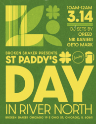 Celebrate St Paddy’s Day at Broken Shaker Chicago
