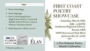 FIRST COAST POETRY SHOWCASE & YOUNG VOICES POETRY CONTEST AWARDS