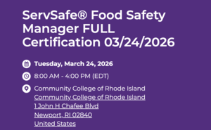RIHA to Host ServSafe® Food Safety Manager Certification Classes