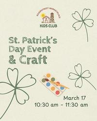 Kids Club St Patty’s Event & Craft