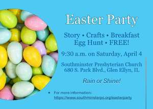 Free Easter Party with Crafts, Breakfast, Story and Big Easter Egg Hunt