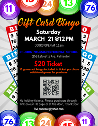 Gift Card Bingo