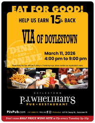 Dine and Donate to Benefit the VIA of Doylestown