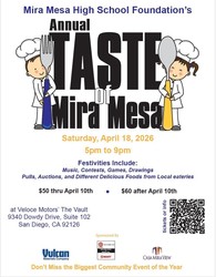 Annual Taste of Mira Mesa - April 18th - Veloce Motors the Vault in Miramar