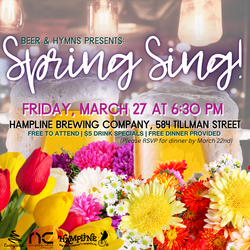 Spring Sing!  A Beer and Hymns Event