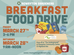 Rowayton Gardeners Breakfast Food Drive to Benefit Person to Person