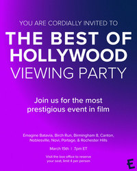 The Best Of Hollywood Watch Party At Select Michigan Emagine Theaters
