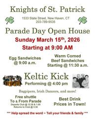 Knights of St. Patrick Parade Day Open House