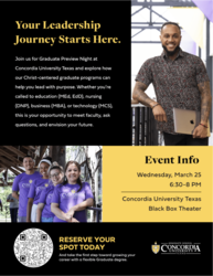 Concordia University Texas: Graduate Preview Night